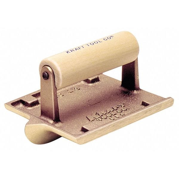 Kraft Tool Concrete Groover, Bronze/Wood, 1/4 Radius CF314 Zoro