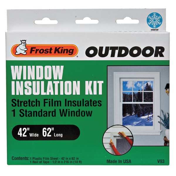 Frost King Window Insulation Kit 42" x 62", Outdoor V93A Zoro