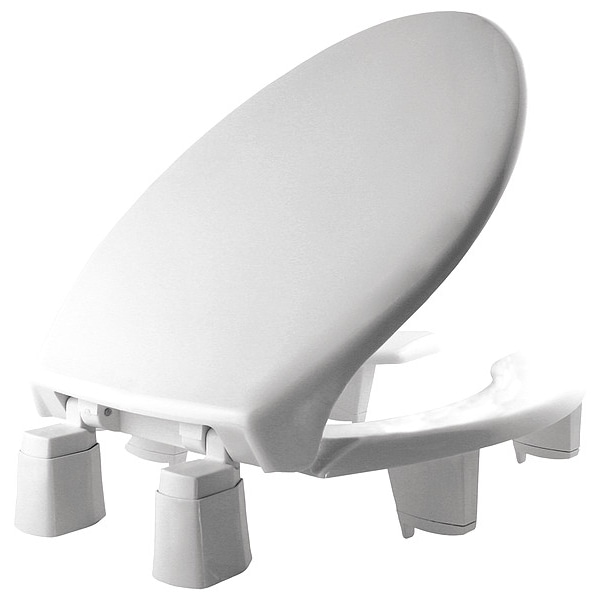 Bemis Toilet Seat, With Cover, Plastic, Elongated, White 3L2150T 000 Zoro