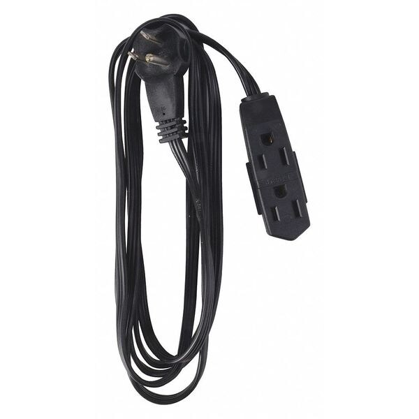 Woods 8 ft. Black Slimline Extension Cord 2243 Zoro
