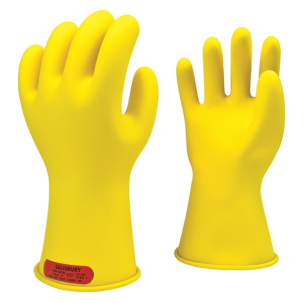 Salisbury Rubber Insulating Gloves Class 0, PR E014B/12 Zoro