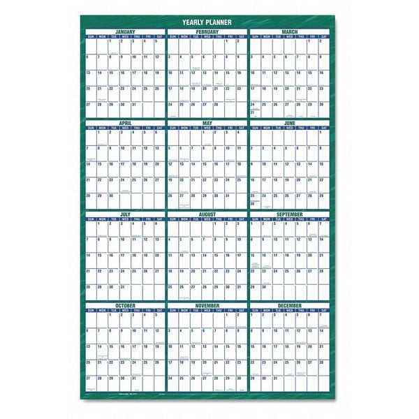 AtAGlance Yearly Vertical Erasable Wall Calendar PM31028 Zoro