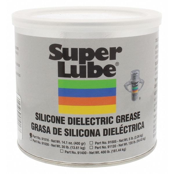 Super Lube 400g Translucent White Silicone Di-Electric Grease Can 91016
