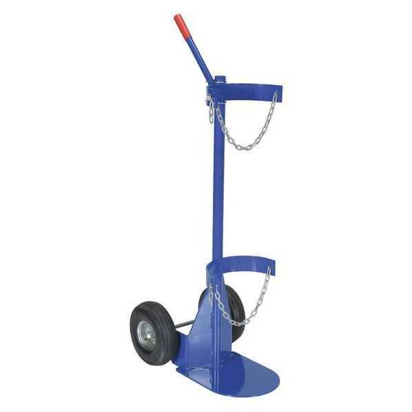 Vestil Blue Economy Portable Cylinder Lifter 500lb Capacity Pneumatic Wheel CYL-D-1-PN