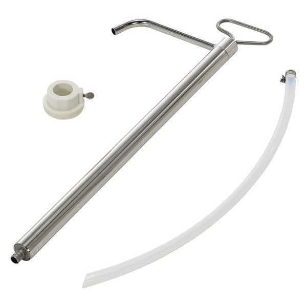 Vestil Stainless Steel Piston Pail Pump, 1" Bung PAILPSTSS Zoro