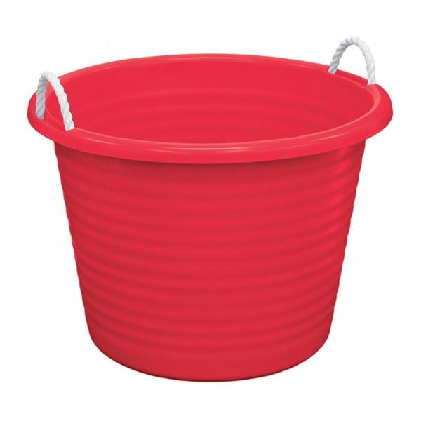 Rubbermaid Rope Handle Cleaning Bucket, 17 gal., Red TU8095 Zoro