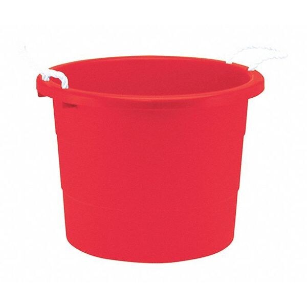 Rubbermaid Rope Handle Cleaning Bucket, 19 gal., Red TU8013 Zoro