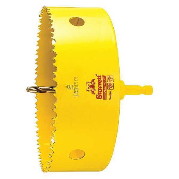 Starrett 6" (152mm) BiMetal HSS Hole Saw with Arbor ADCH0600 Zoro