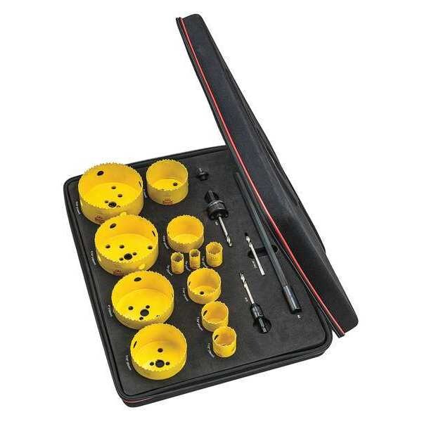 Starrett Plumbers Kit, w/ 12 Hole Saws, Arbors KDC12061N Zoro