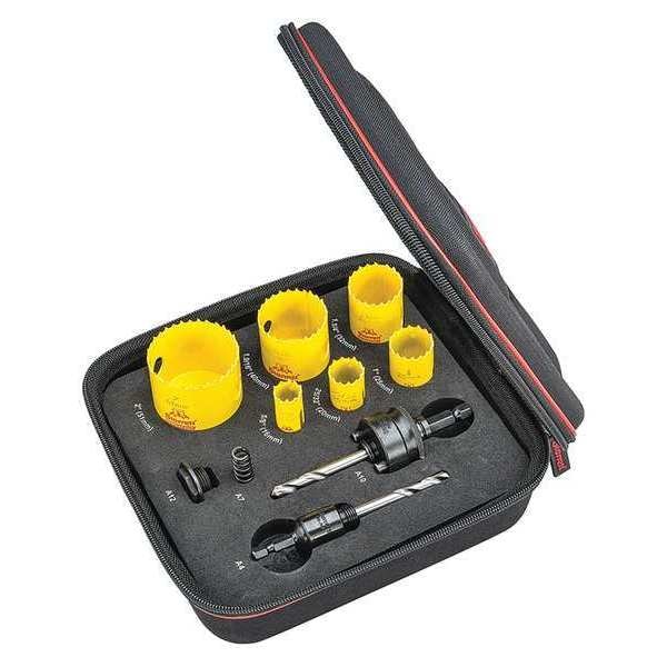Starrett Electricians Kit, w/ 6 Hole Saws, Arbors KFC06041N Zoro
