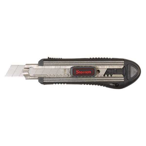 Starrett Aluminum BreakAway Utility Knife, L, Utility, Overmolded