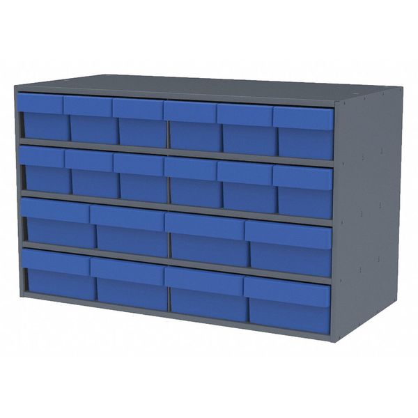 Akro-Mils Stackable Cabinet, 35x17x22, Blue AD3517CASTBLU