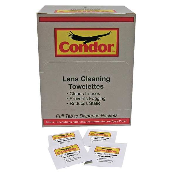 Condor PreMoistened Lens Cleaning Towelettes, AntiFog, AntiStatic