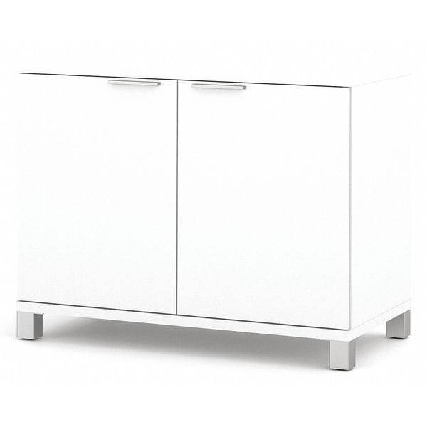 Bestar Storage Cabinet, 28-13/32"H x 35-39/64"W x 19-1/2"D, White 120879-17