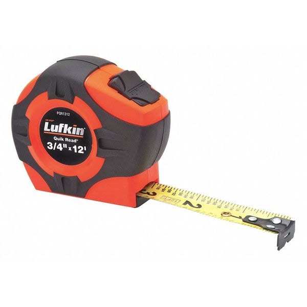 Crescent Lufkin 12 ft Tape Measure, 3/4 in Blade PQR1312N