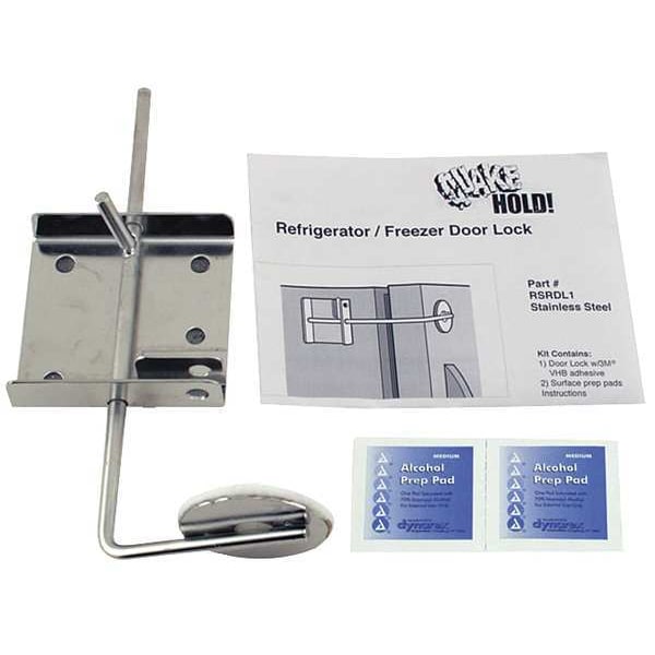 Quakehold! Refrigerator/Freezer Door Lock, Silver RSRDL1 | Zoro