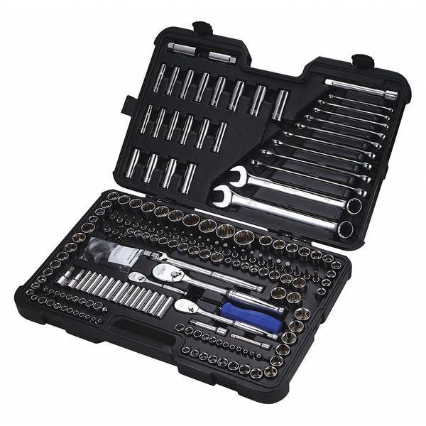 Westward 204 pc Master Tool Set, Metric/SAE, Includes Driver, Bits