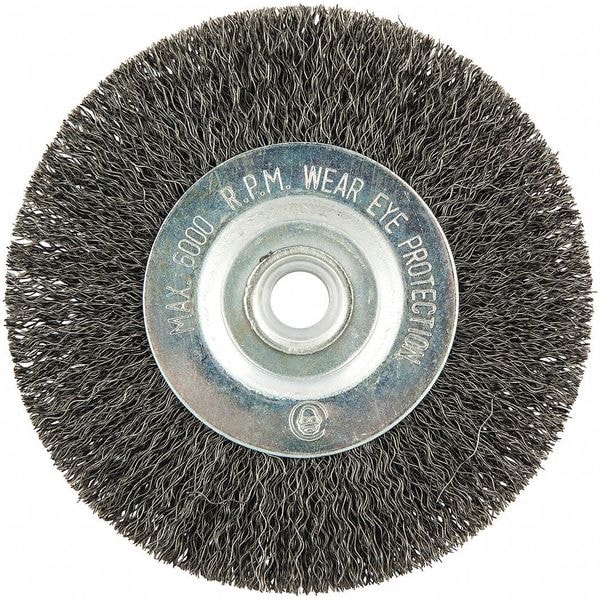 Zoro Select Wire Wheel Brush, 0.008" dia. Wire 66252838760 Zoro
