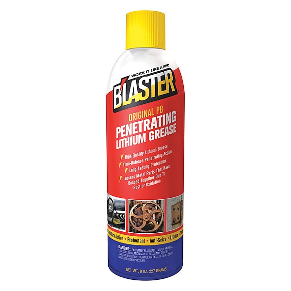 Blaster Multipurpose Grease, Petroleum Base Oil, 8 Oz. GR8APB Zoro