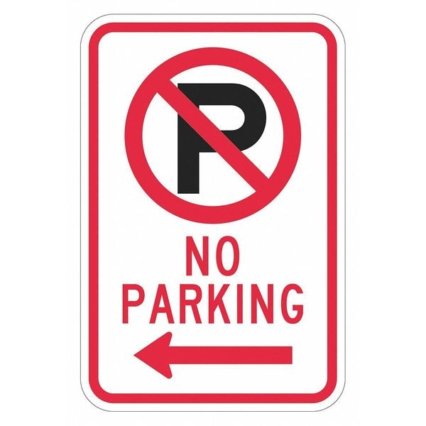 Lyle No Parking Sign, 18" x 12, T1-2885-EG_12x18 T1-2885-EG_12x18