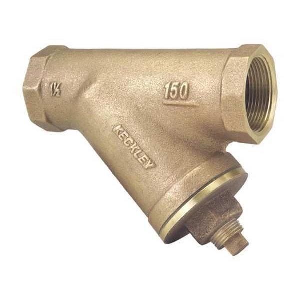 Keckley 1/2", Threaded, Bronze, Y Strainer 1/21THYBCM20M34FTIF Zoro