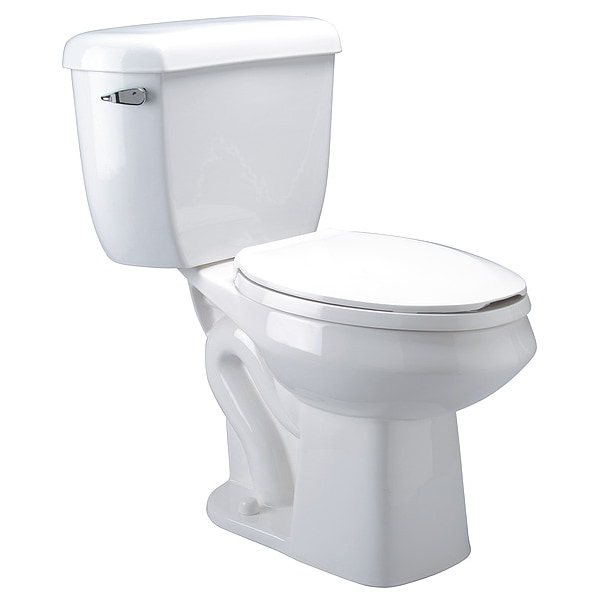 Zurn Tank Toilet, 1.1 gpf, Pressure Assist Tank, Floor Mount Mount, Elongated, White Z5561