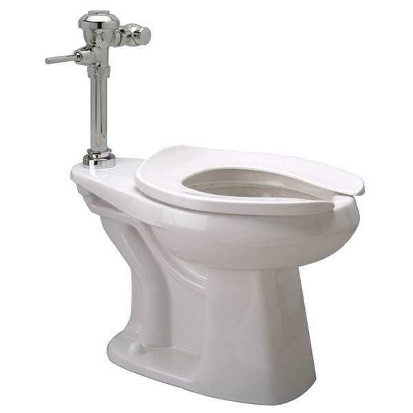 Zurn Flush Valve Toilet, 1.28 gpf, Flush Valve, Floor Mount
