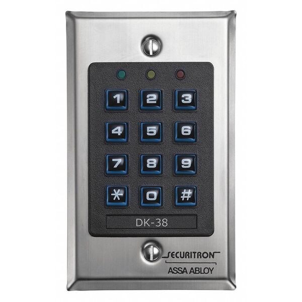 Securitron Access Control Keypad, DK-38, Illuminated DK-38