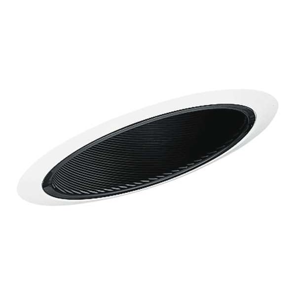 Juno Lighting Sloped Recessed Trim, 6in, Black Baffle 604 BWH Zoro
