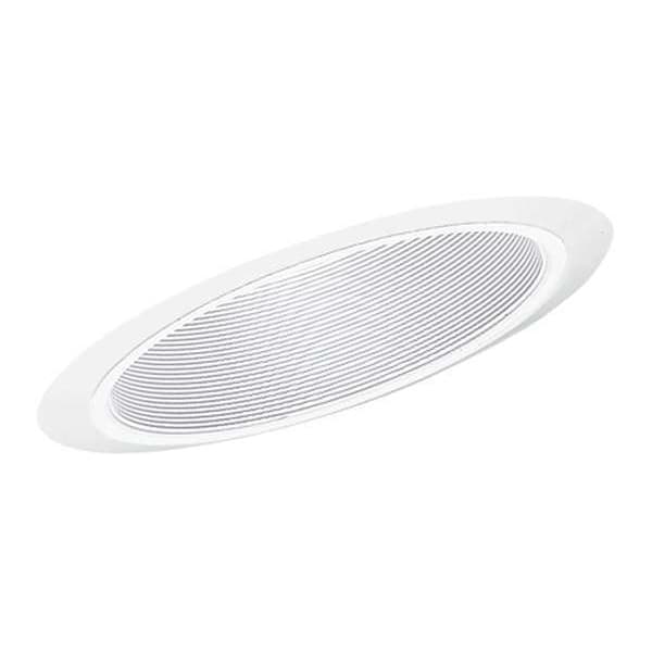 Juno Lighting Sloped Recessed Trim, 6in, White Baffle 604 WWH Zoro