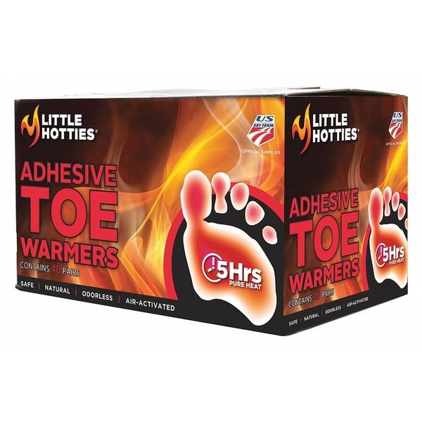 Little Hotties Adhesive Toe Warmers, Up to 5 Hours, Footwear/Socks, Pack of 40 Pairs 07224