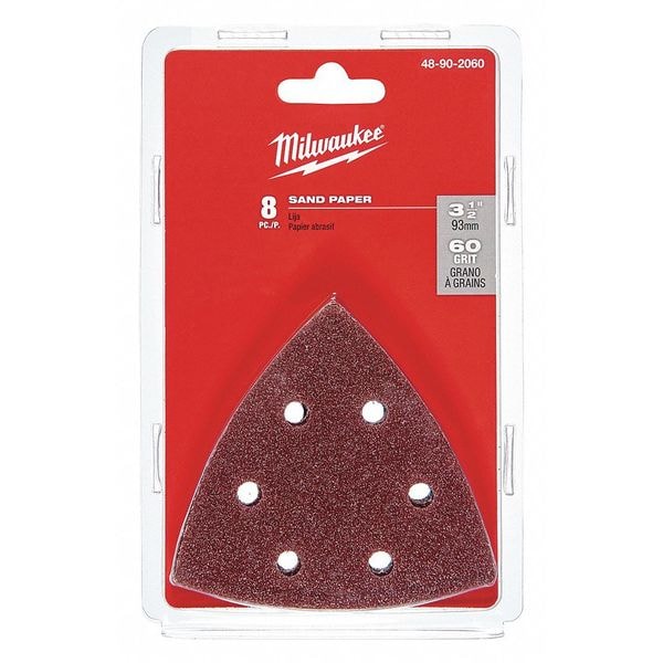 Milwaukee Tool 60 Grit Sand Paper for Multi-Tool (Qty 8) 48-90-2060