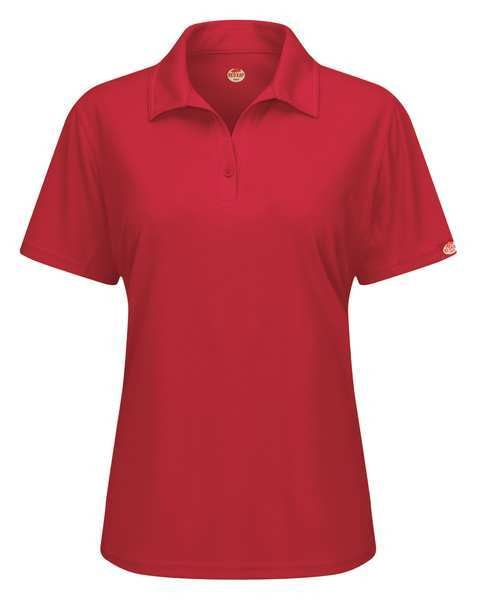 Red Kap Short Sleeve Polo, Womens, M, Red, Polyester SK91RD SS M