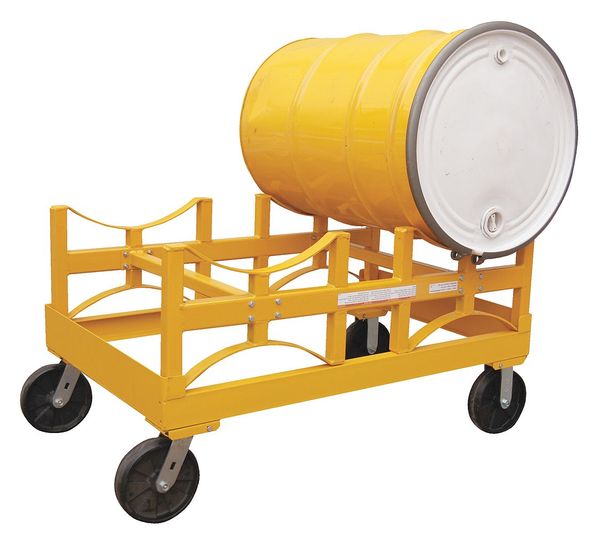 Vestil Drum Rack Cart, Yellow, 1600lb, 14-9/16inH DR-CART-2