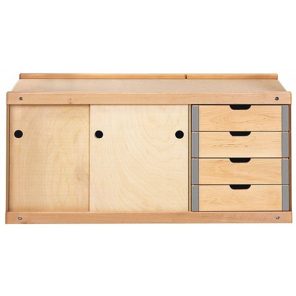 Sjobergs Storage Cabinet, 17"H x 18"W x 38"D, Wood Beige SJO-33374
