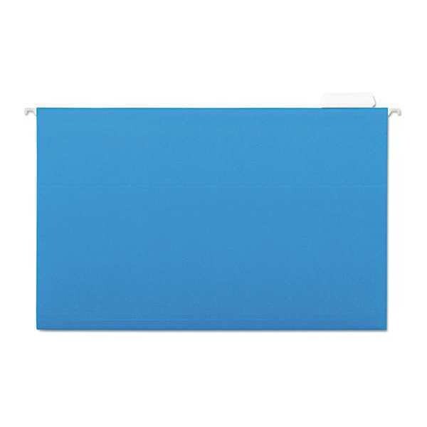 Universal One Hanging File Folders, Blue, PK25 UNV14216