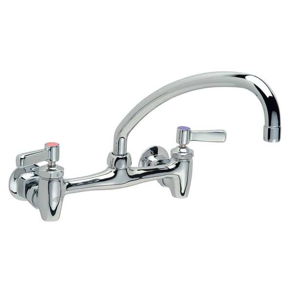 Zurn Lever Handle 8" Mount, Commercial 2 Hole Low Arc Laundry Sink Faucet Z843J1-XL-3F