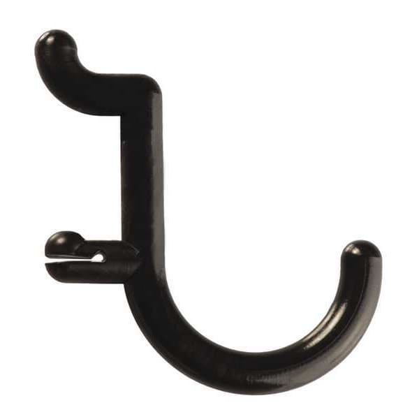 Functionaire Locking Pegboard Hooks, 1 in.L, Blk, PK8 FH14 Zoro