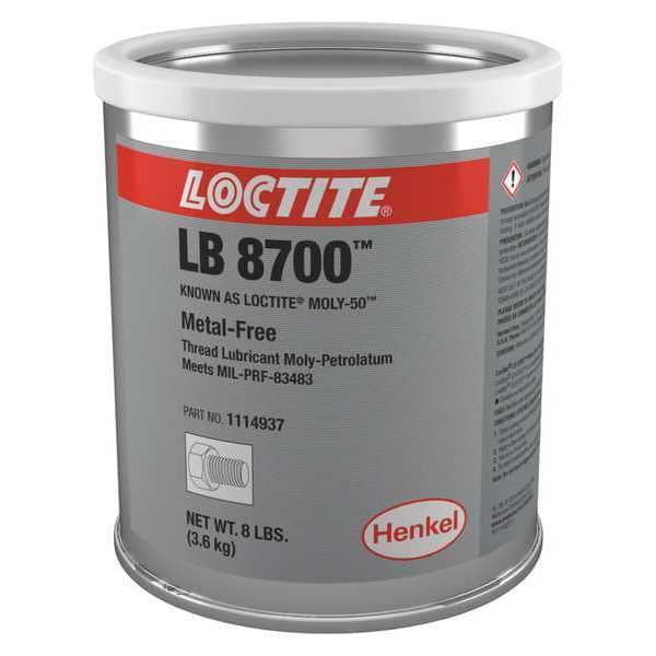 Loctite AntiSeize, Molybdenum, 8 lb, Can LB 8700(TM) MOLY50(TM) 1114937 Zoro