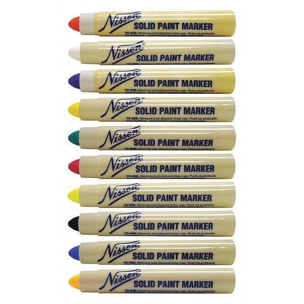 Nissen Paint Crayon, Medium Tip, Yellow Color Family 28771 Zoro