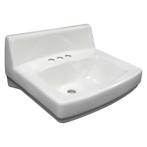 Kohler Bathroom Sink, White, 127/8 in H, ADA Comp K20300 Zoro