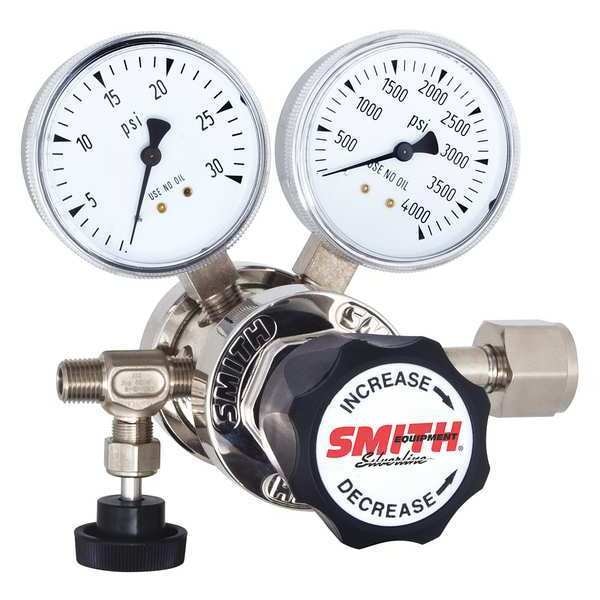 Smith Equipment Specialty Gas Regulator, Two Stage, CGA-540, 0 to 50 psi, Use With: Oxygen 121-2008