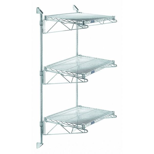 Quantum Storage Systems Stainless Steel Wire Wall Shelving, 18"D x 60"W