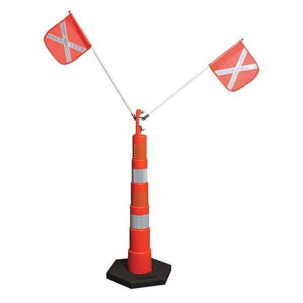 【メ】BrightWin Zoro Select Delineator Wing Whip, HDPE, 88 3/4 in Height, 18