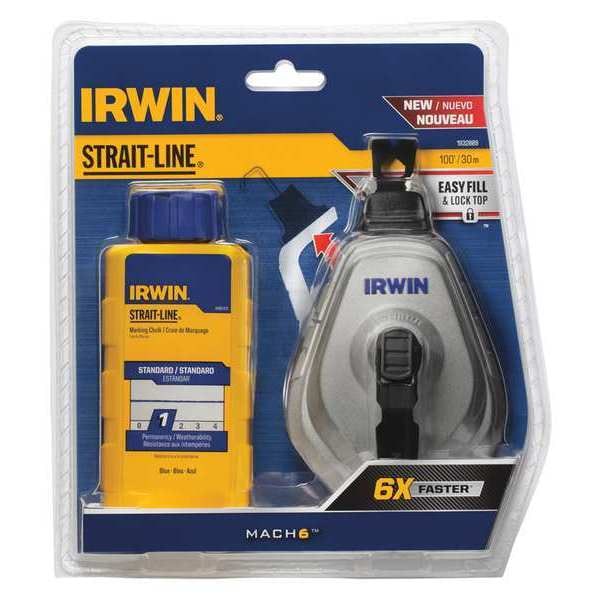 Irwin Chalk Line Reel Kit, 100 ft., 8 oz. 1932889 Zoro