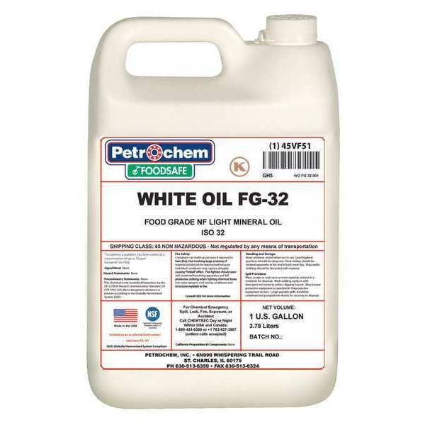 Petrochem Mineral Hydraulic Oil, Food Grade, ISO 32, 1 Gal. WO FG32