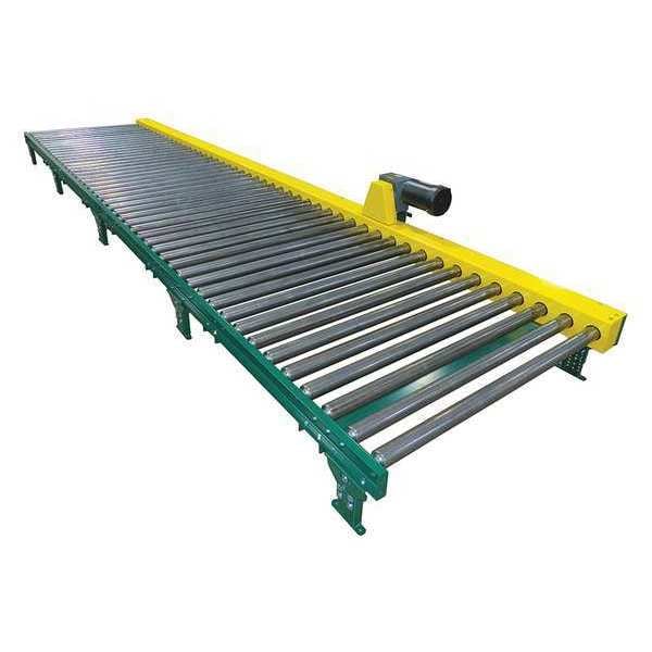 Ashland Conveyor Roller Conveyor, 34 in.W, 2 Legs Per Unit CDLR16F10S05 27EW N5