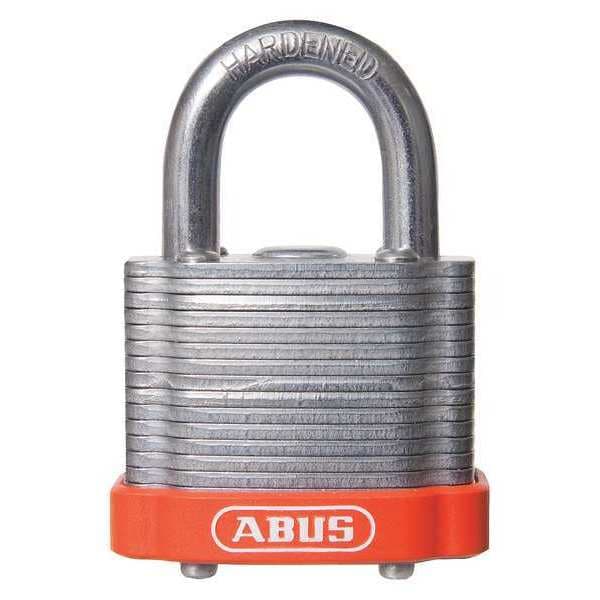Abus Keyed Padlock, Open, Rectangular Steel Body, Hardened Steel