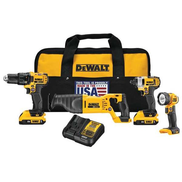 Dewalt Cordless Combo Kit, Li-Ion, DCK420D2 Zoro