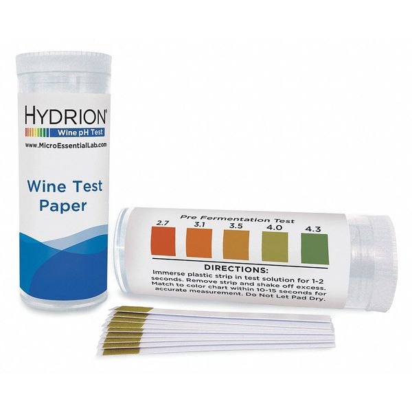 Hydrion Test Strips, Detects pH, 23/4" L, 1/4" W WN56 Zoro